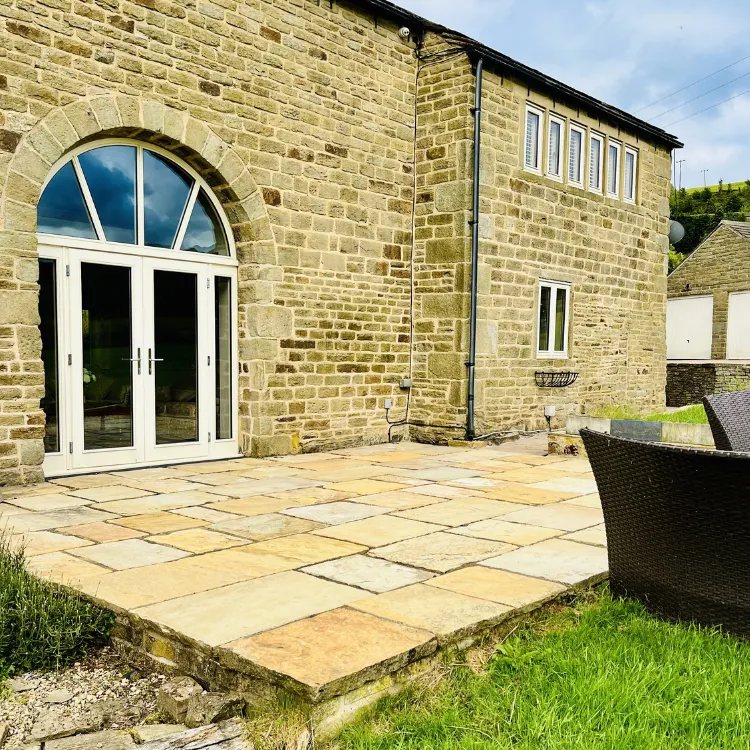Stone patio, patio clean, by Hydra Restore